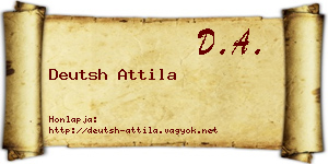 Deutsh Attila névjegykártya