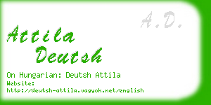attila deutsh business card